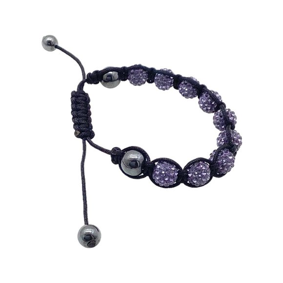 Macrame Shamballa Slider Bracelet - Picture 5 of 15
